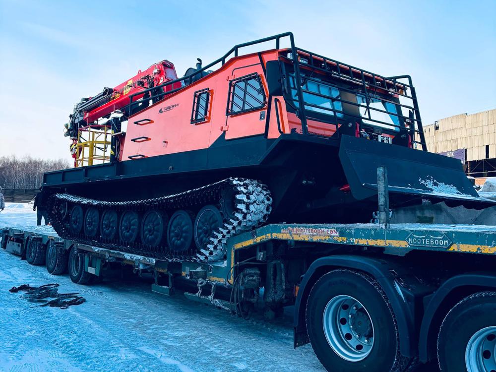 Вездеход ТГВ-7M с БКМ (КМУ) отгружен заказчику